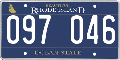 RI license plate 097046