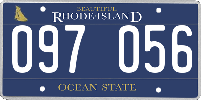 RI license plate 097056