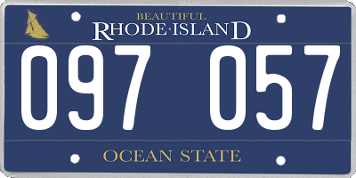 RI license plate 097057