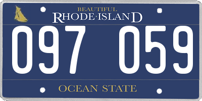 RI license plate 097059