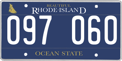 RI license plate 097060