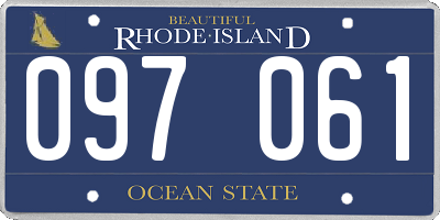 RI license plate 097061