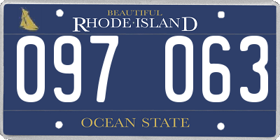 RI license plate 097063