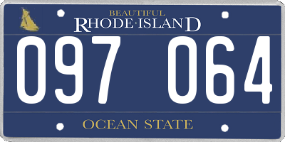 RI license plate 097064