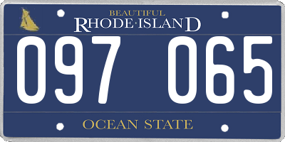 RI license plate 097065