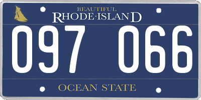 RI license plate 097066