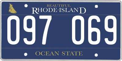 RI license plate 097069