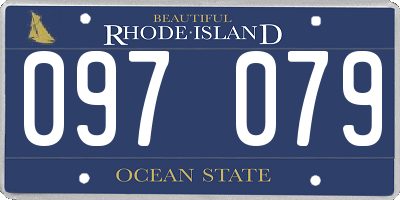 RI license plate 097079