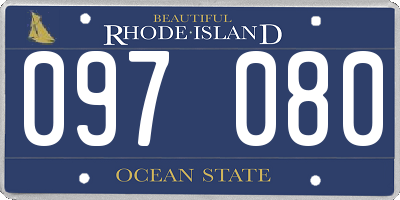 RI license plate 097080