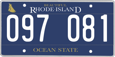 RI license plate 097081