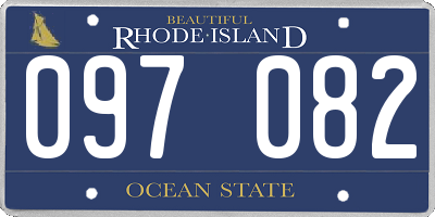 RI license plate 097082