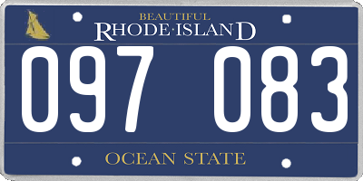 RI license plate 097083