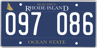 RI license plate 097086