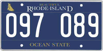 RI license plate 097089