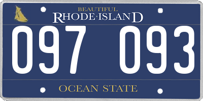 RI license plate 097093