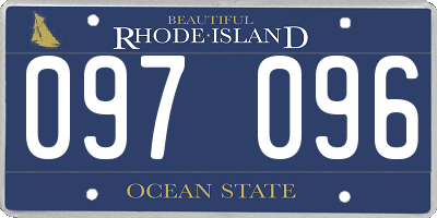 RI license plate 097096