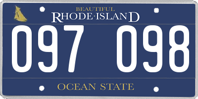RI license plate 097098