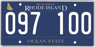 RI license plate 097100