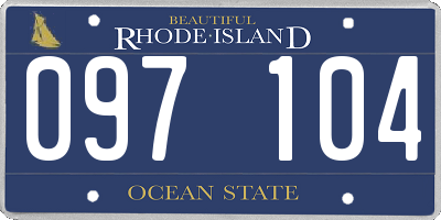 RI license plate 097104