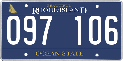 RI license plate 097106