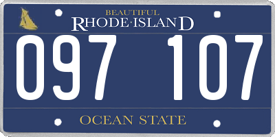 RI license plate 097107