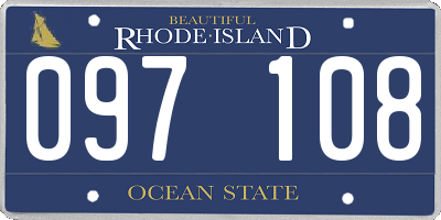 RI license plate 097108