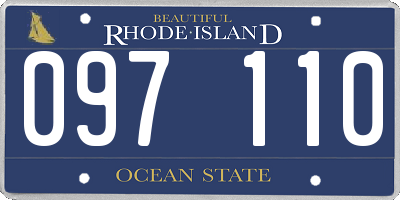 RI license plate 097110