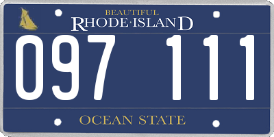 RI license plate 097111