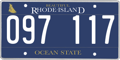RI license plate 097117