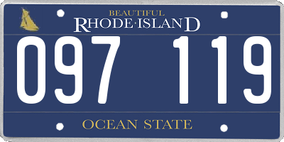RI license plate 097119