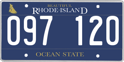 RI license plate 097120