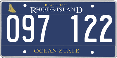 RI license plate 097122