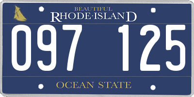 RI license plate 097125