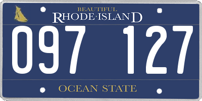 RI license plate 097127