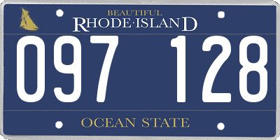 RI license plate 097128