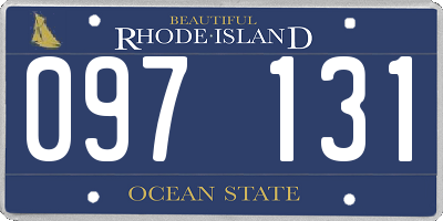 RI license plate 097131