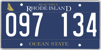 RI license plate 097134