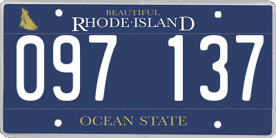 RI license plate 097137