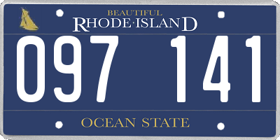 RI license plate 097141