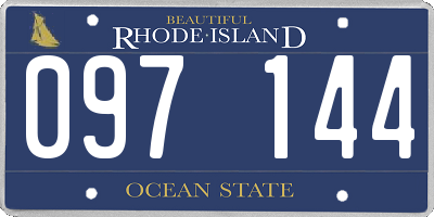 RI license plate 097144