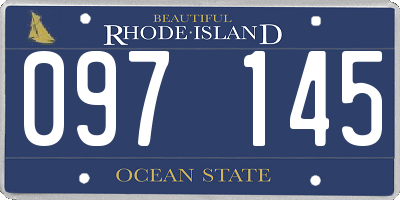 RI license plate 097145