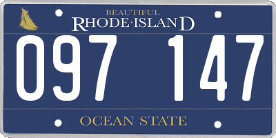 RI license plate 097147