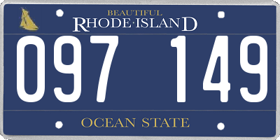 RI license plate 097149