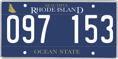 RI license plate 097153
