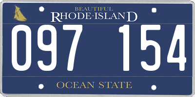 RI license plate 097154