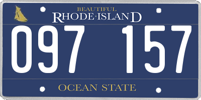 RI license plate 097157
