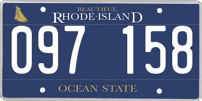 RI license plate 097158