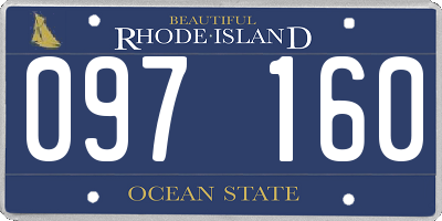 RI license plate 097160