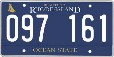 RI license plate 097161