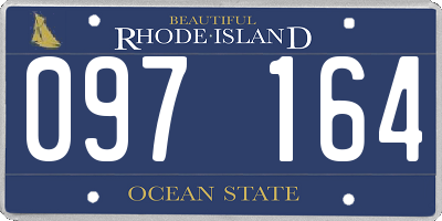 RI license plate 097164